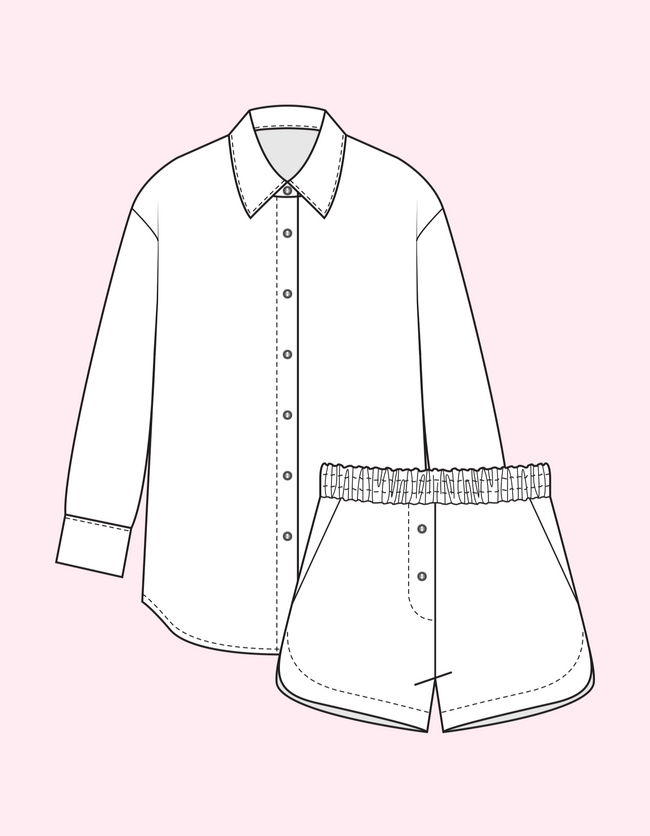 Harper - Shirt & Shorts Matching Set Pattern