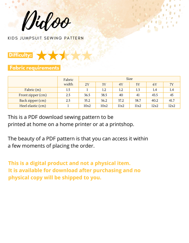 DIDOO - Toddler Jumpsuit Pattern