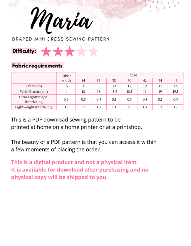 Maria - Draped Dress Pattern
