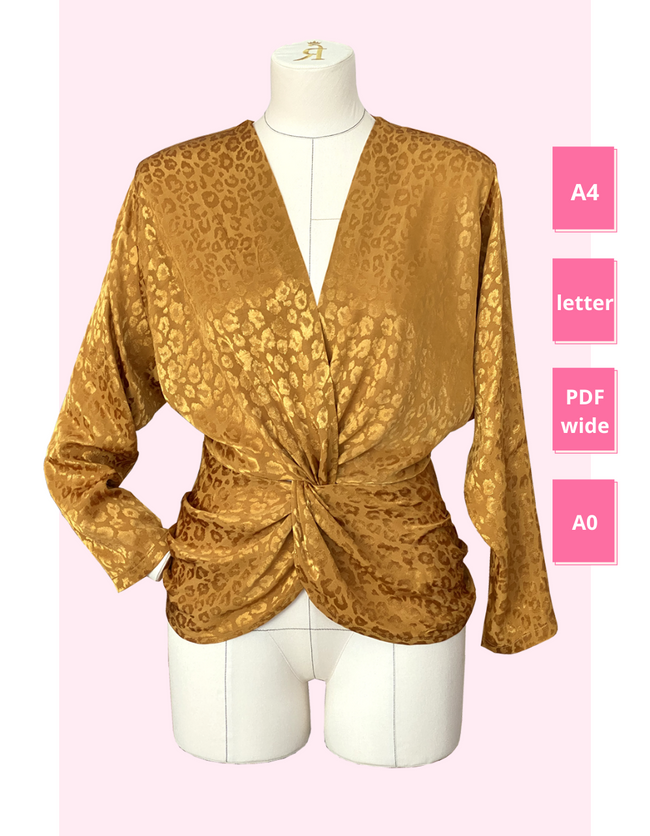 CRINA - Wrap Blouse Pattern