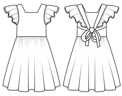 pinafore dress sketch