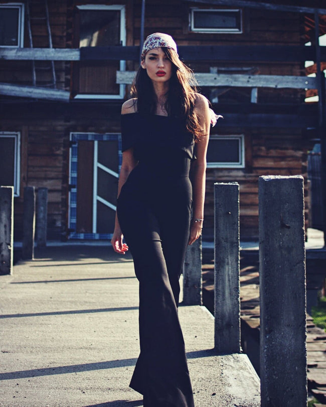 woman in a boho outfit