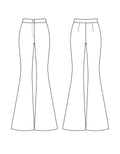 bell bottom pants pattern sketch