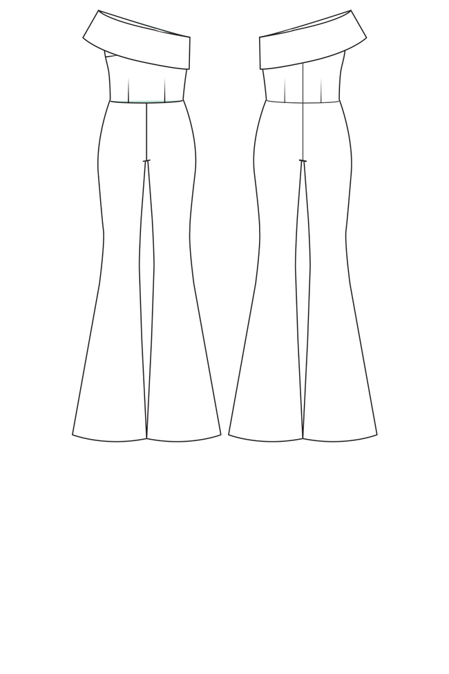 off the shoulder pattern sketch