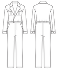 tuxedo denim jumpsuit pattern sketch