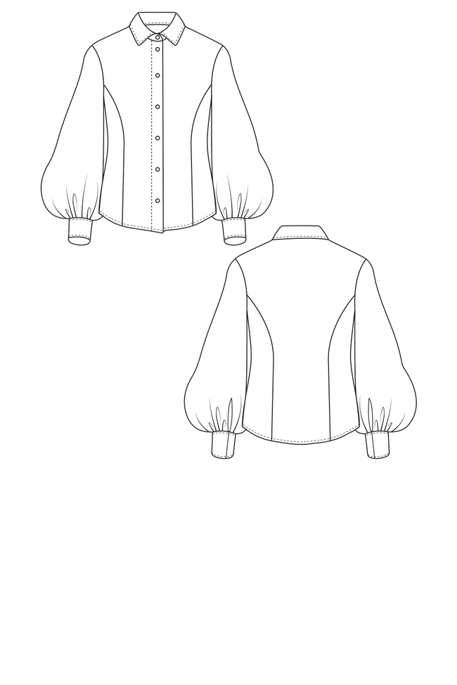 long sleeve pattern sketch
