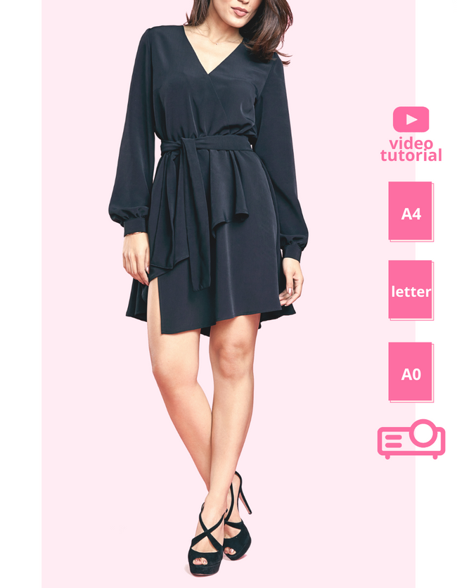 woman in midi diy sewn dress