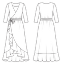maxi dress pattern sketch