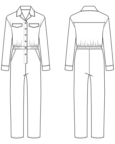 jumpsuit pattern sketch