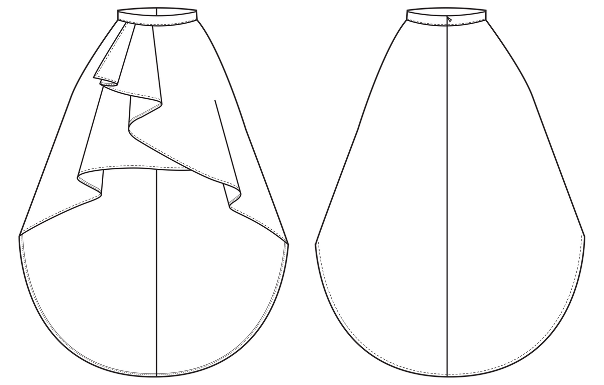 High Low Skirt Pattern Look Bold And Stunning In An Asymmetric Skirt