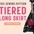 Master That Effortless Vibe In A Tiered Skirt Pattern [FREE Printable PDF Pattern]