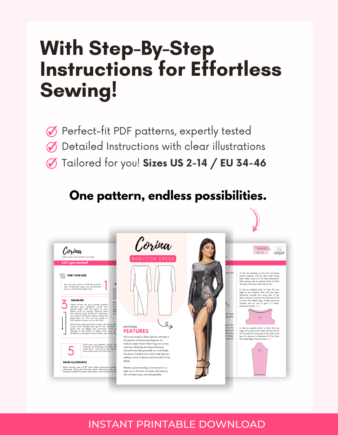 A Bodycon Dress Pattern That Is Sure To Get You Noticed – GeorgettePatterns A Bodycon Dress Pattern That Is Sure To Get You Noticed – GeorgettePatterns