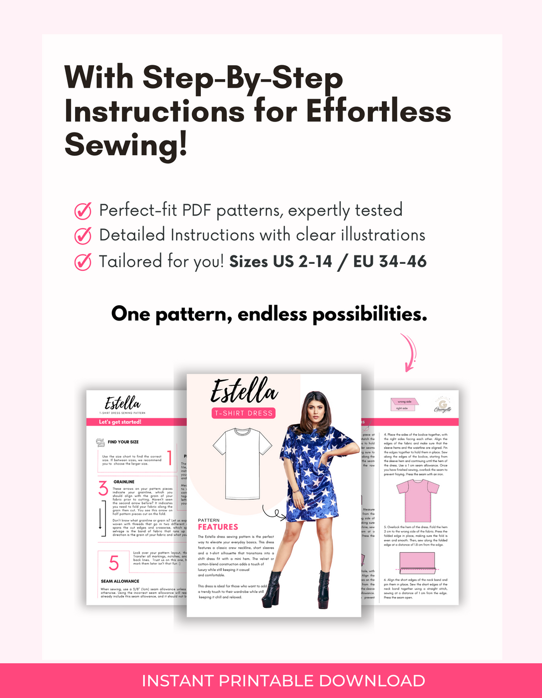 Nothing But Good Vibes In A T Shirt Dress Pattern GeorgettePatterns Nothing But Good Vibes In A T Shirt Dress Pattern GeorgettePatterns