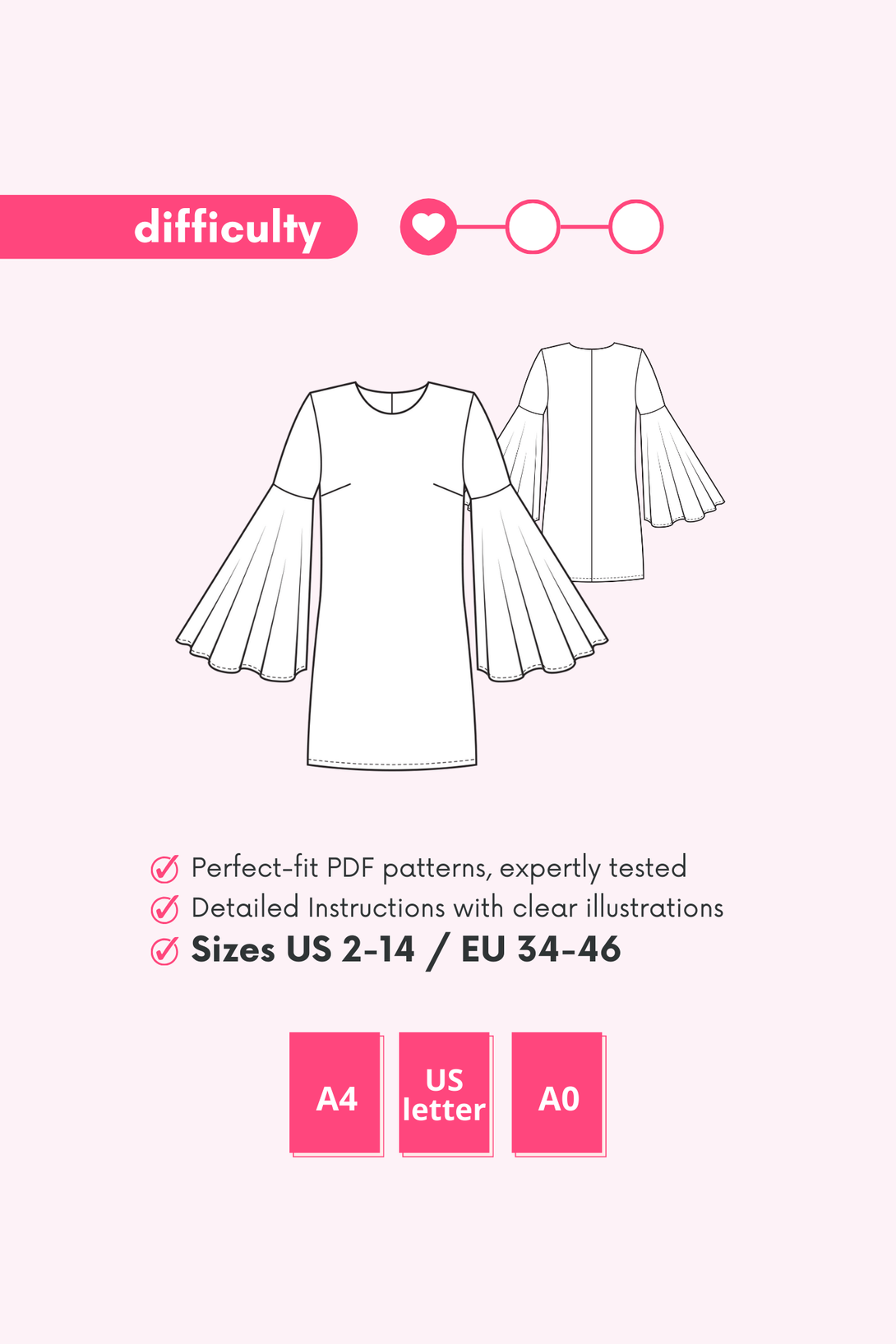 A feminine touch - introducing the Ivy Bell Sleeve Dress Pattern – GeorgettePatterns a-feminine-touch-introducing-the-ivy-bell-sleeve-dress-pattern-georgettepatterns