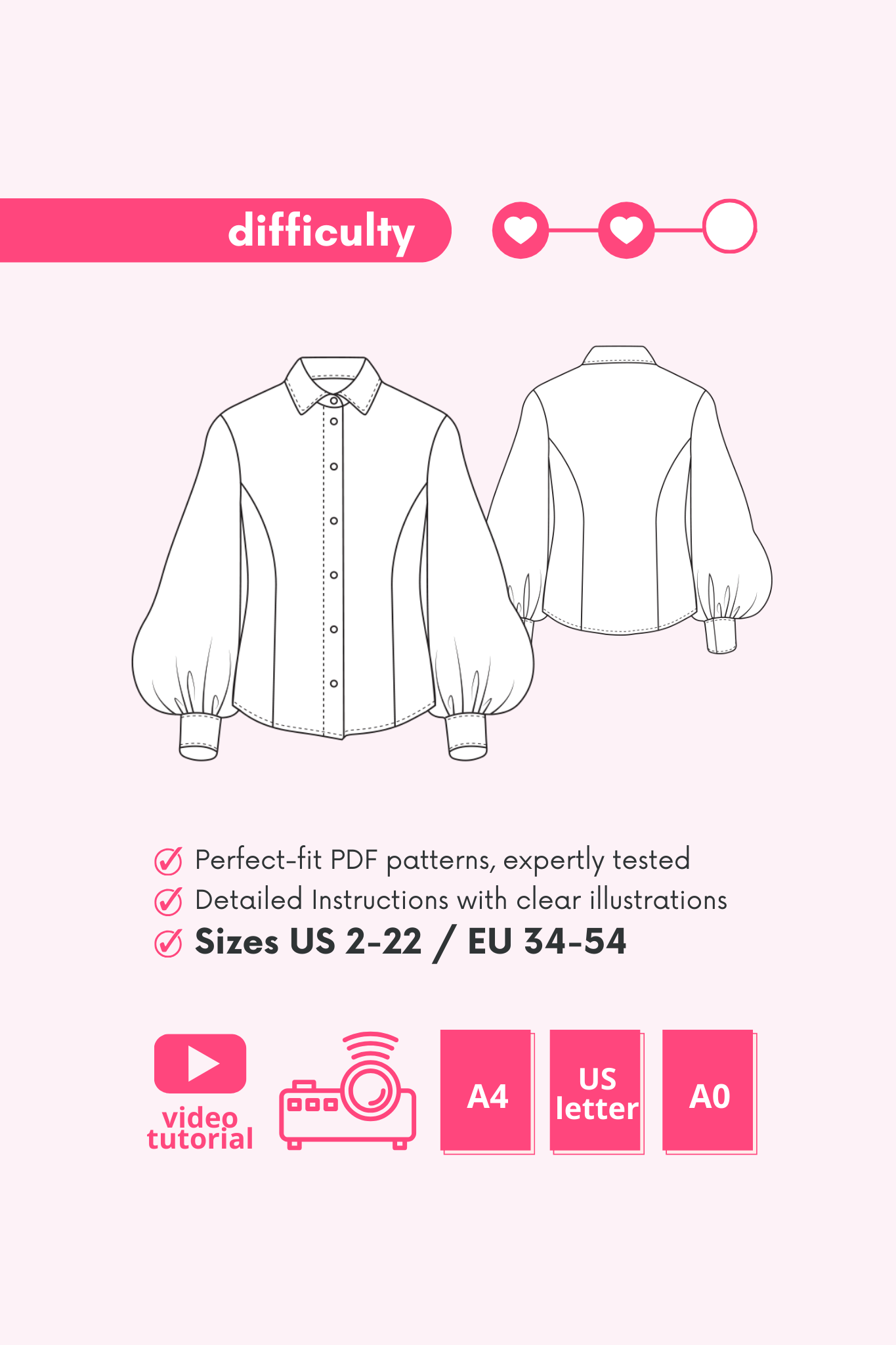Upgrade Your Work Wardrobe with a Puff Sleeve Shirt Pattern