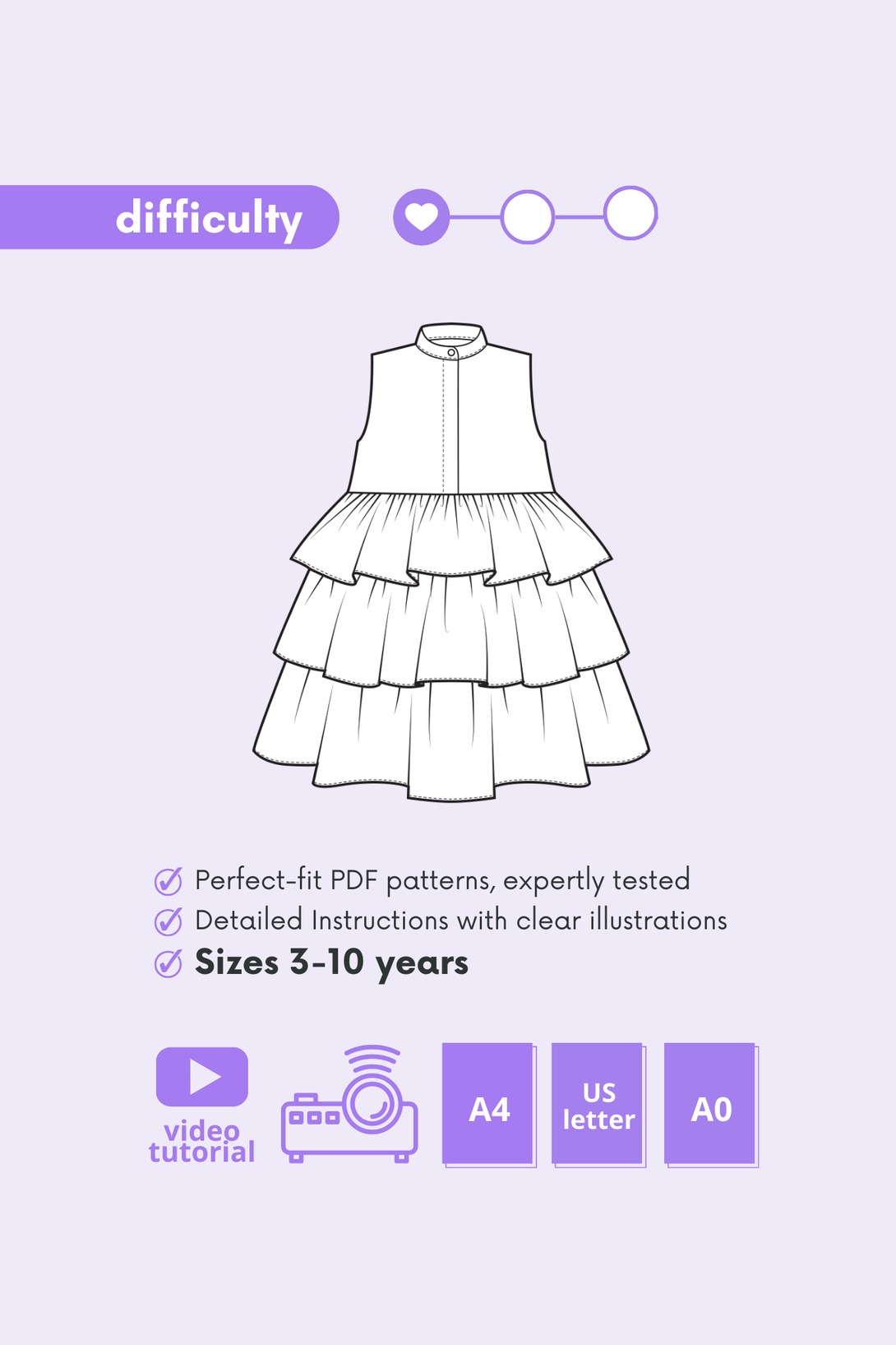 Cutesy Girls Ruffle Dress Pattern For Your Little One GeorgettePatterns Cutesy Girls Ruffle Dress Pattern For Your Little One GeorgettePatterns