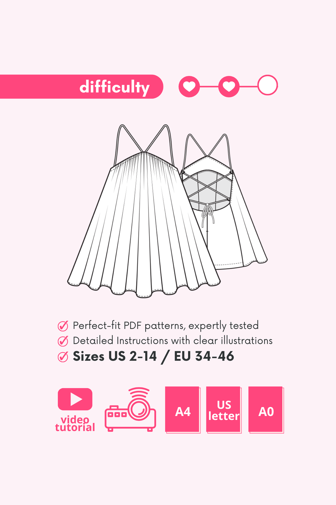 Mini Dress Pattern - bare as much as you dare GeorgettePatterns Mini Dress Pattern - bare as much as you dare GeorgettePatterns