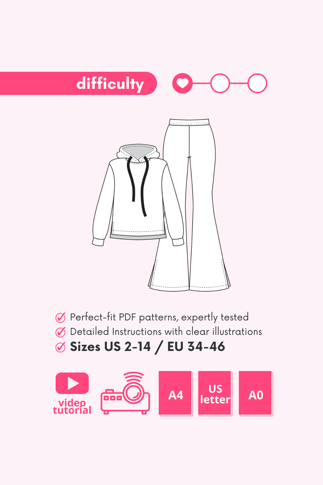 Sweatpants & Hoodie Sewing Pattern: designed for an all day style and ...