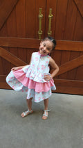 MD Mommy and Me Sleeveless Ruffled Mini Dress Sewing Pattern