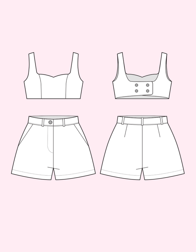 SOPHIE - Bustier Top & Shorts Coords