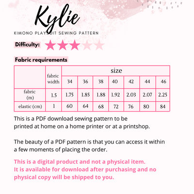 KYLIE - Wrap Playsuit Sewing Pattern