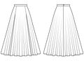 circle skirt sewing pattern sketch