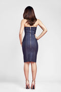 back view of a woman wearing a tube dress pattern