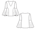 loose blouse pattern sketch