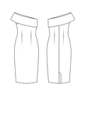 off the shoulder sewing pattern sketch