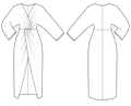 formal dress sewing pattern sketch