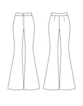 bell bottom pants pattern sketch