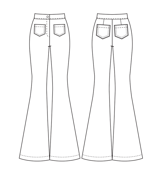 jeans pattern sketch