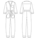overall sewing pattern sketch