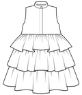 layered ruffle dress pattern