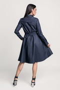back view of a diy sewn skater dress pattern