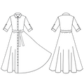 shirt dress pattern sketch