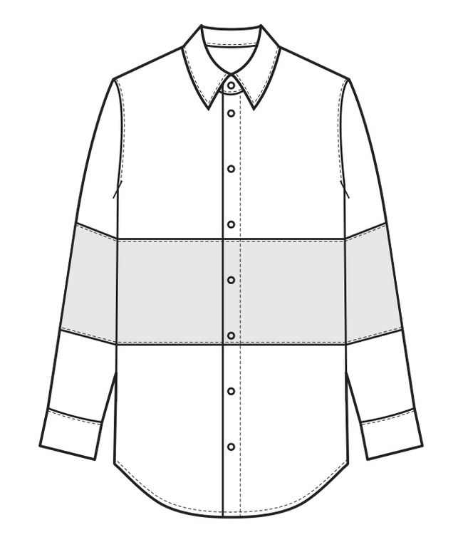 men shirt sewing pattern sketch