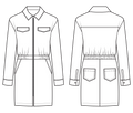 long sleeve dress pattern sketch