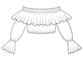 crop top sewing pattern sketch