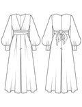 formal jumpsuit pattern sketch