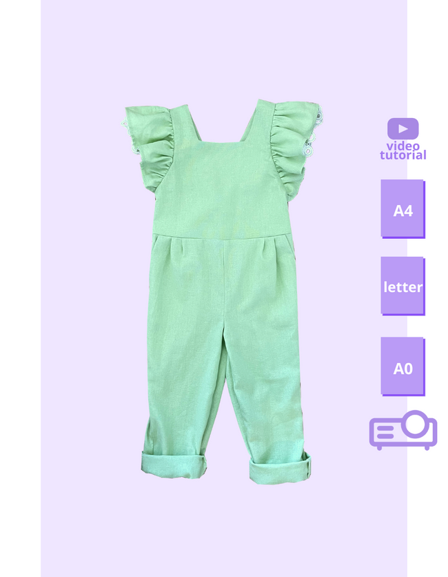 jumpsuit sewing pattern for little girls