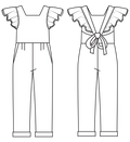 kids jumpsuit pattern sketch