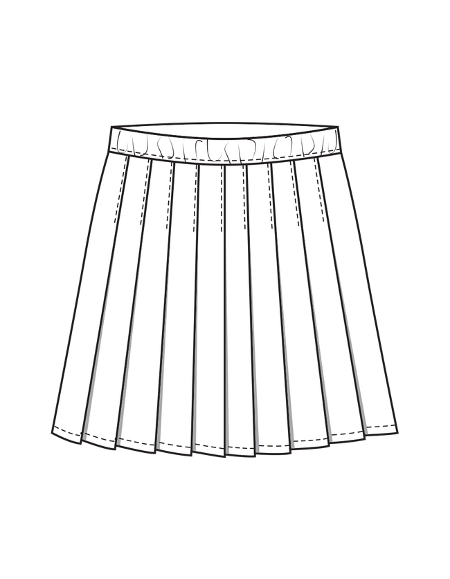 skirt sewing pattern sketch