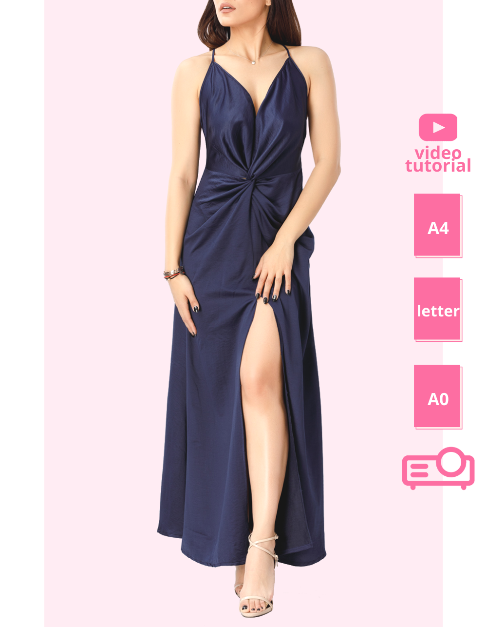 SANDRA - Satin Slip Dress Pattern