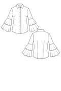 shirt sewing pattern sketch