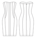 bodycon dress pattern sketch