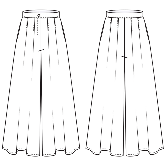palazzo pants pattern sketch