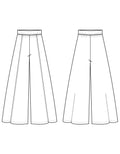 wide leg pants pattern sketch
