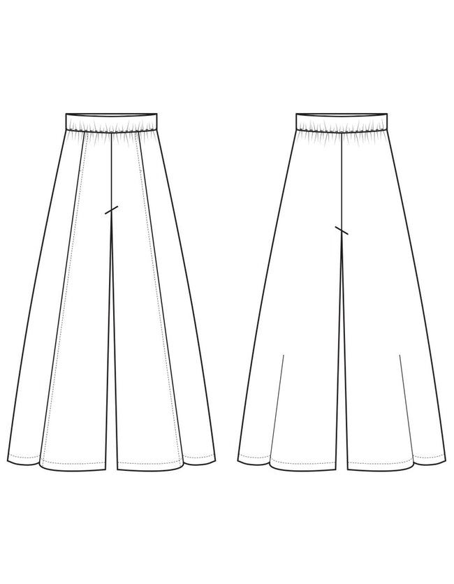 wide leg pants pattern sketch
