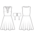 skater dress pattern sketch